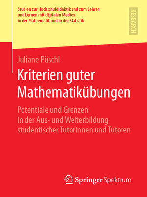 cover image of Kriterien guter Mathematikübungen